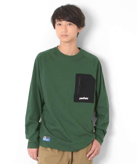 Penfield】☆おまとめ買い対象☆【Penfield】ジップポケットラグラン長袖Tシャツ[3色展開] | 子供服のGLAZOS