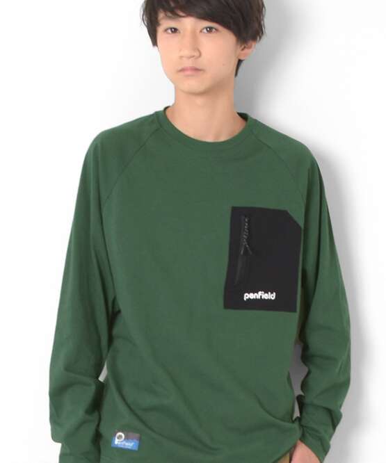 Penfield】☆おまとめ買い対象☆【Penfield】ジップポケットラグラン長袖Tシャツ[3色展開] | 子供服のGLAZOS