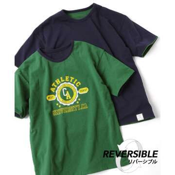 【GLAZOS】【おまとめ買い割対象】★セール★ドロップショルダー・リバーシブル半袖Tシャツ【セットアップ対応】[2色展開]