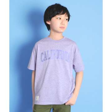【GLAZOS】【おまとめ買い割対象】★セール★接触冷感ドロップショルダー・カレッジロゴ半袖Tシャツ[4色展開]