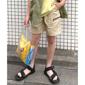 【GLAZOS】★セール★ツイル・サイドBIGポケットショートパンツ[3色展開]