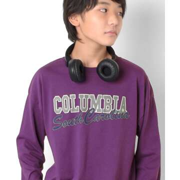 【GLAZOS】【おまとめ買い割対象】★セール★【グラコレ】アソートカレッジプリント長袖Tシャツ[6色展開]