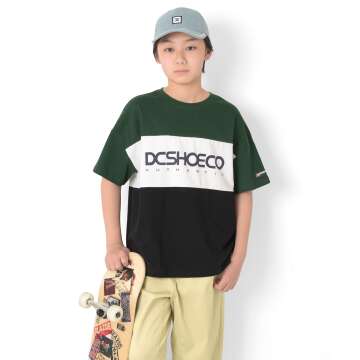 【DC】【おまとめ買い割対象】【DC】カラーブロッキングプリントビッグ半袖Tシャツ[2色展開]