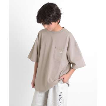 【NAUTICA】【おまとめ買い割対象】【NAUTICA】フロントポケット刺繍ビッグ半袖Tシャツ[3色展開]
