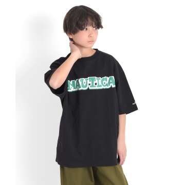 【おまとめ買い割対象】【NAUTICA】フロントロゴビッグ半袖Tシャツ[3色展開]