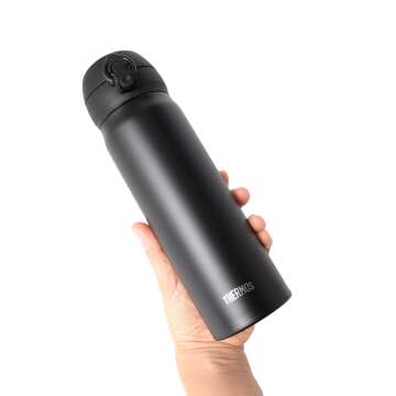 【GLAZOS Select】【おまとめ買い割対象】【THERMOS】真空断熱マグボトル 500ml [クロ]